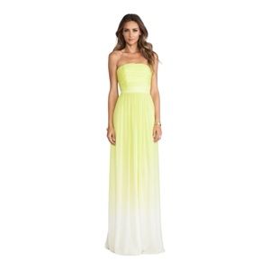 Erin Featherston Women’s Sleeveless Isabella Gown Chartreuse Size 8